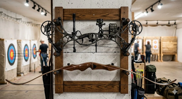 compound bow vs recurve bow side by side for beginner archers