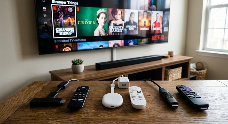 Roku vs Fire TV Stick vs Chromecast streaming devices compared side by side