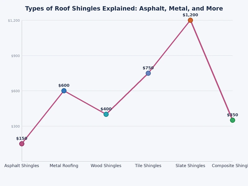 Chart comparing lifespan and installed cost across different types of roof shingles