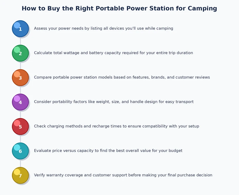 chart showing portable power station capacity versus estimated device run times for camping use cases
