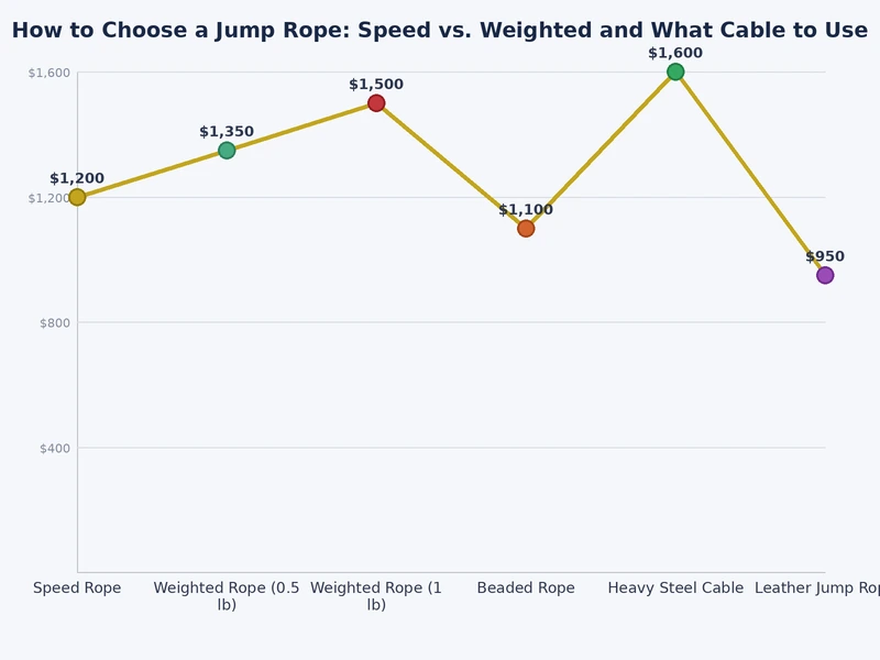 jump rope type comparison chart by training goal cable weight and skill level
