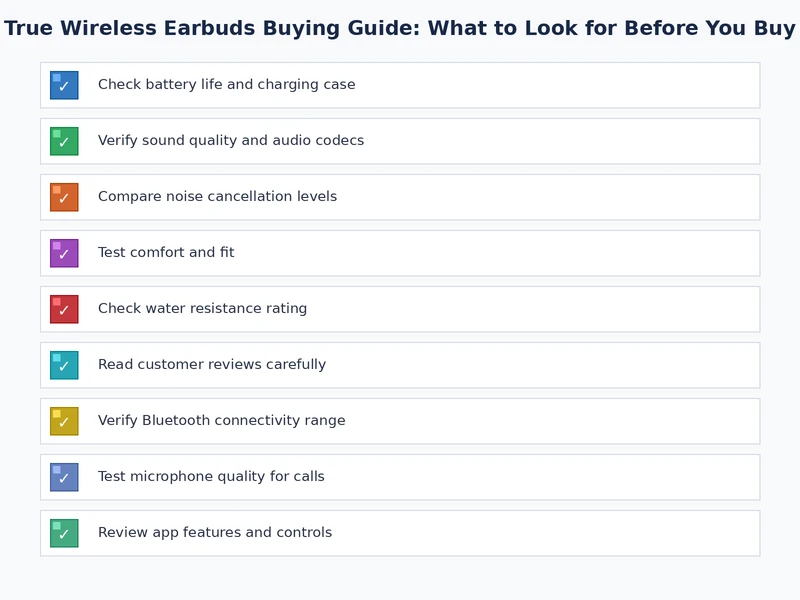 true wireless earbuds buying guide checklist of key specs and fit factors