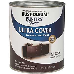 Rust-Oleum Latex Paint For Wood/Concrete/Plastic, Kona Brown