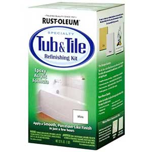 Rust-Oleum Porcelain Paint | Tub & Tile | 2-Part Kit | White
