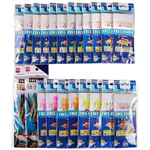 Free Fisher Sabiki Rig | Fresh/Saltwater | HQ Hooks | 22 Packs