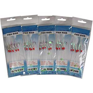 LikeFish Sabiki Rig | Fresh/Saltwater | Carbon Hooks | 10 Packs