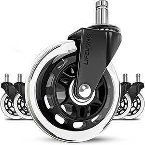Lifelong Office Chair Wheels For Carpet | Heavy Duty